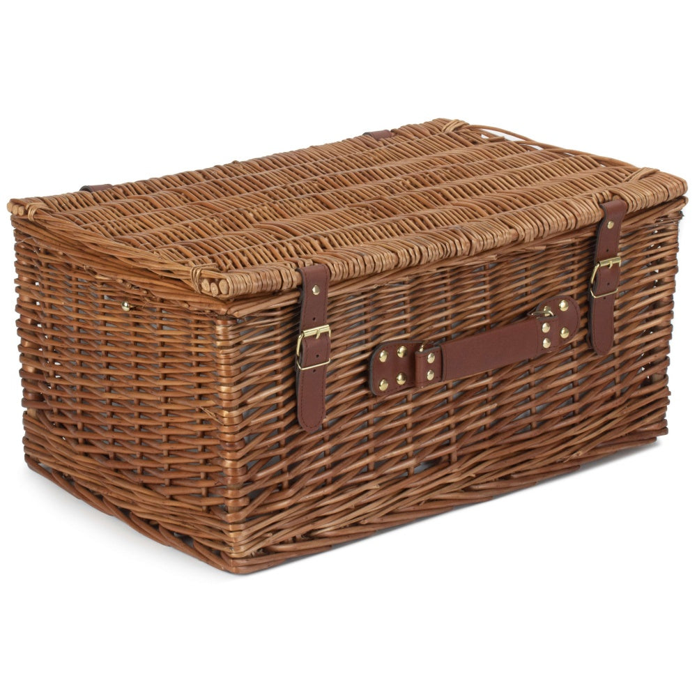 6 Person Green Tweed Classic Picnic Basket - Image 4