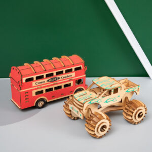 Wooden 3D Puzzle Car Educational Toy for Kids